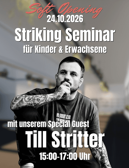 Striking Seminar für Kinder & Erwachsene mit Special Guest Till Stritter am 24.10.2026, 15:00–17:00 Uhr